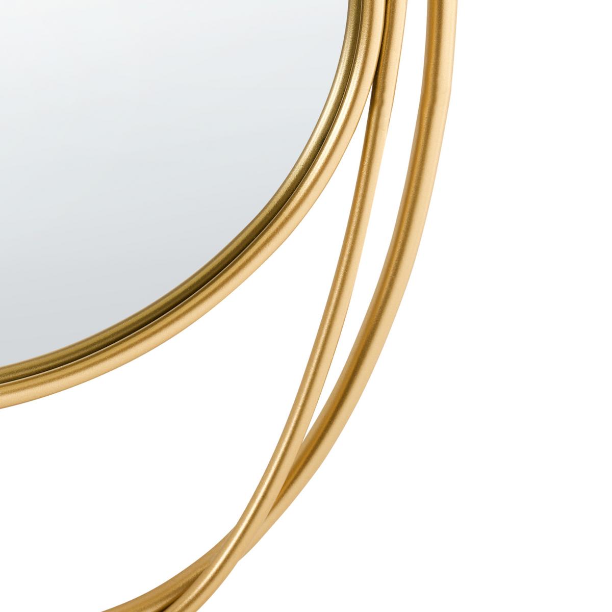 WANDSPIEGEL 50/54 cm Metall Gold Courcy - Goldfarben, Metall (50/54/3cm) - Beliani