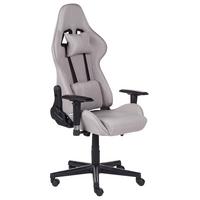 GAMINGSTUHL Polyester Grau Warrior - Grau, Textil/Metall (62/122/62cm) - Beliani