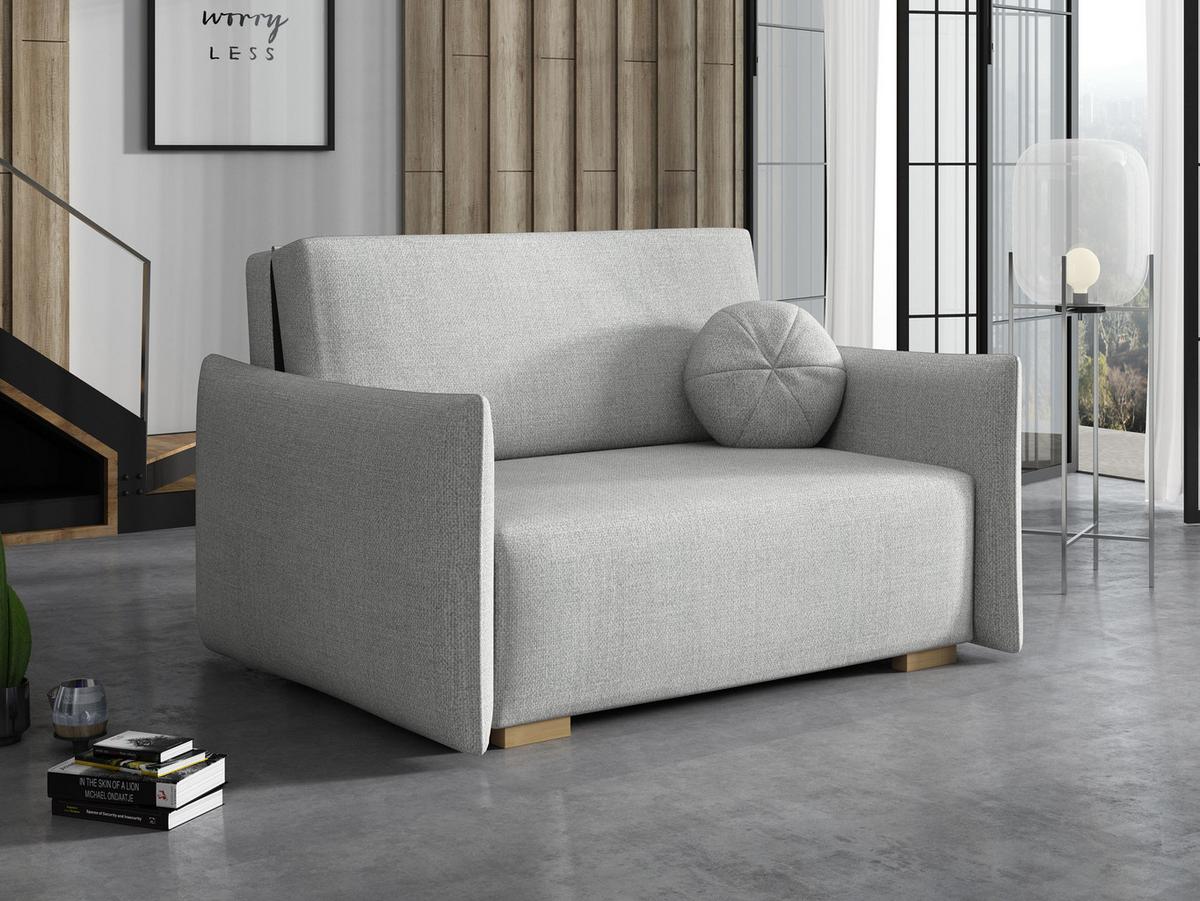 SCHLAFSOFA Viva Glov II - Hellgrau/Naturfarben, Holz/Textil (134/85/98cm) - MIRJAN24
