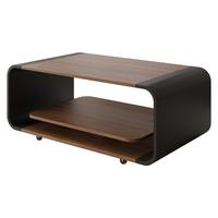 COUCHTISCH Elio - Nussbaumfarben/Schwarz, Holzwerkstoff (100/50/41cm) - MIRJAN24
