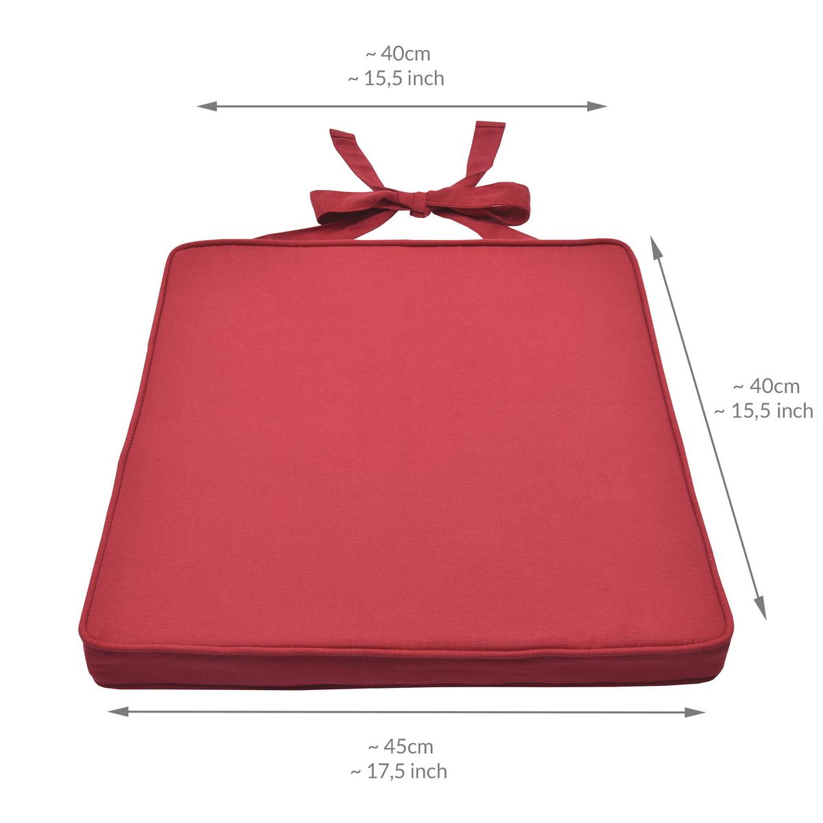 STUHLKISSEN Loft SK 45x40x5cm Rot (8tlg) - Rot, Textil (45/40/40cm) - Beautissu 