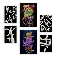 POSTER Set Mit 6 Aufsichtsfang 1 In Tiere Zusammenfassungen A3 & A4 Rahmenlos - Klar, Papier (29/3cm) - Nacnic