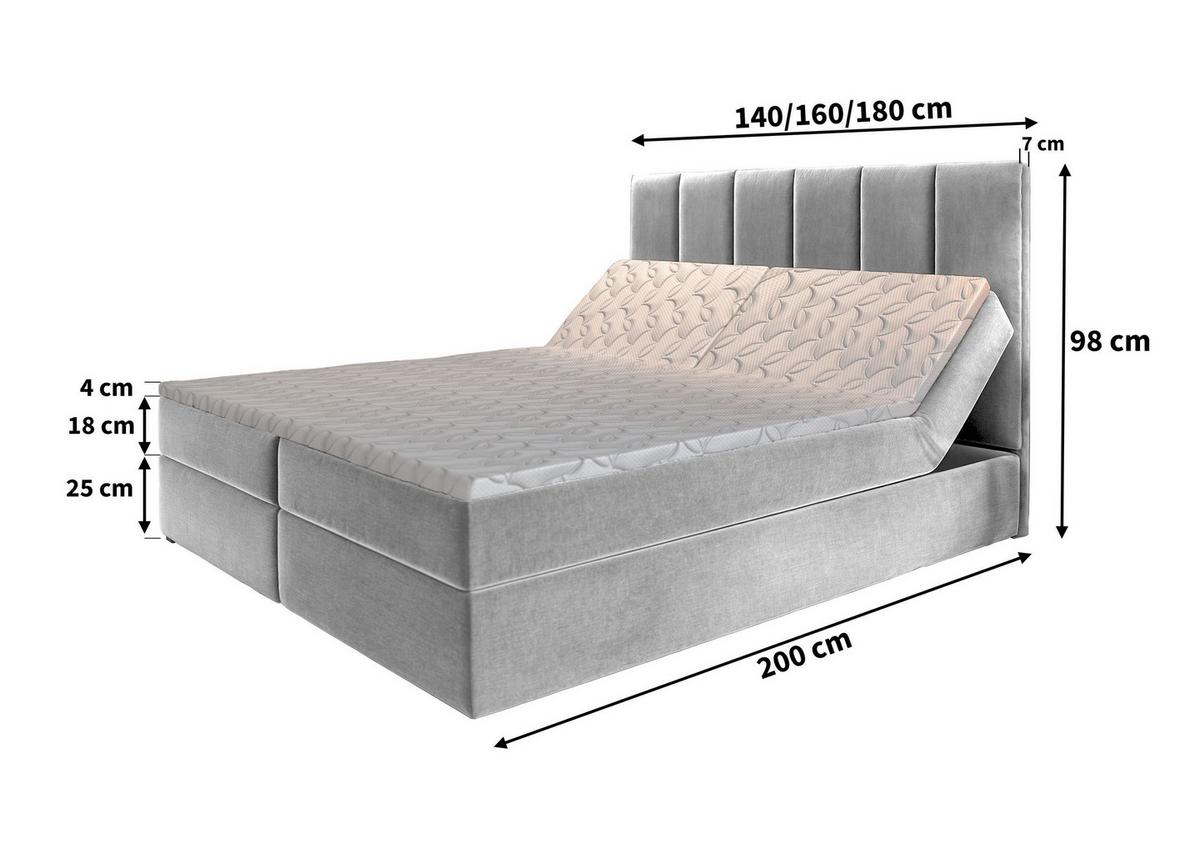 BOXBETT BARINO 160x200 cm mit Matratze und Topper - Gelb - Gelb, Holz (160/200cm) - MASSENO