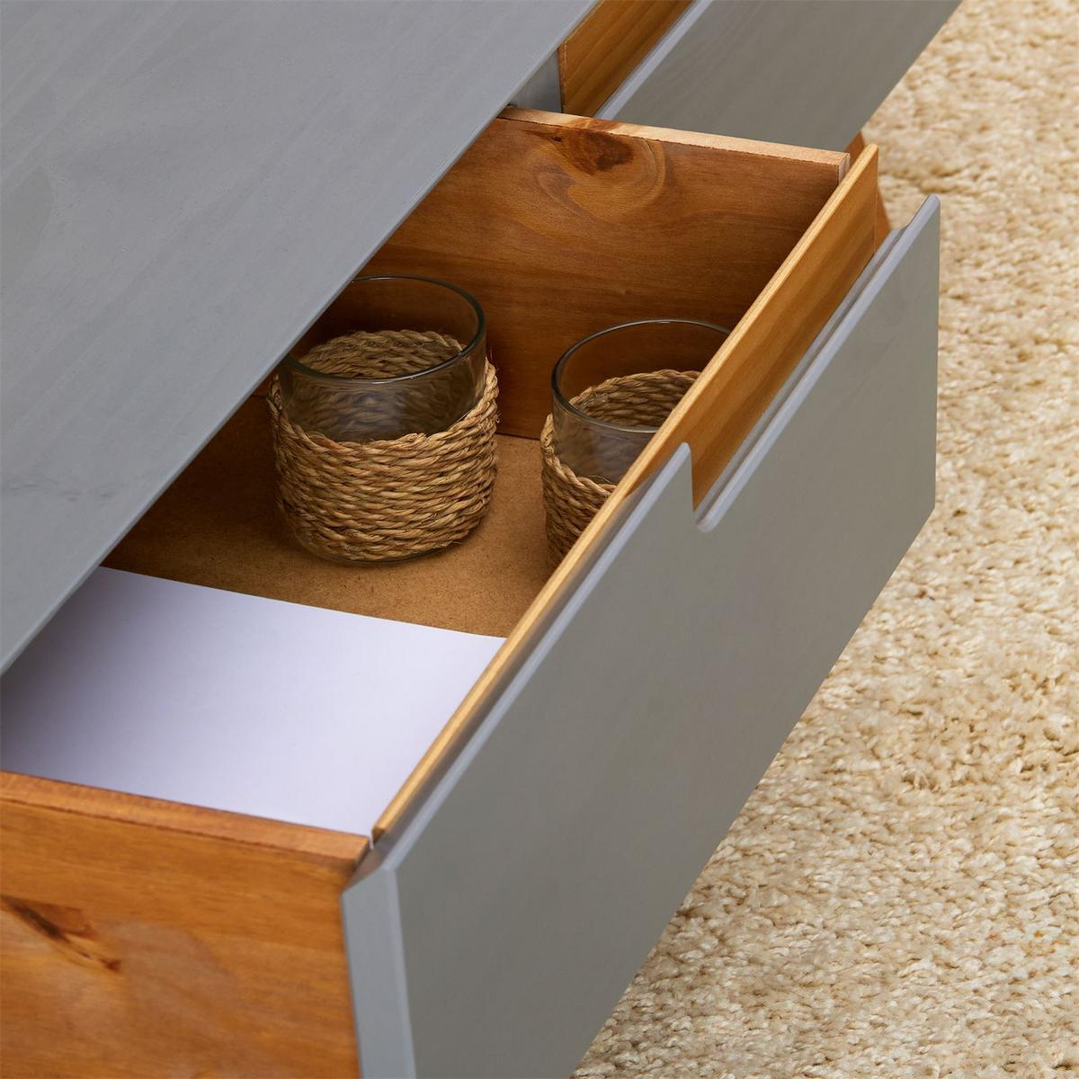 COUCHTISCH TIBOR grau - Grau, Holz (60/90/36cm) - IDIMEX