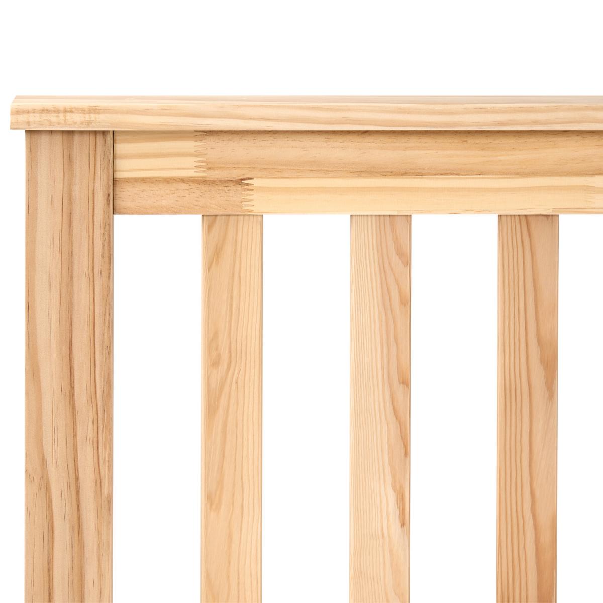 BETT mit Lattenrost 120/200 cm Kiefernholz Hellbraun Mayenne - Hellbraun, Holz (120/200cm) - Beliani
