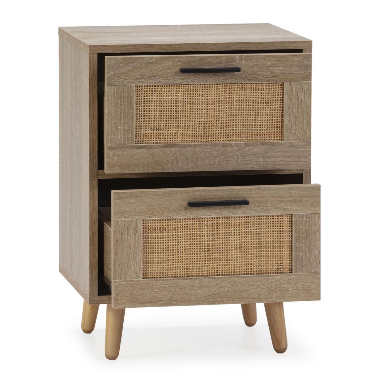 NACHTTISCH Dalia 2 Schubladen - Eichefarben, Holz/Holzwerkstoff (40/56/34cm) - VS Venta-stock