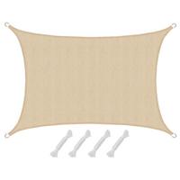 SONNENSEGEL Luftdurchlässig 400/300 cm Beige - Beige, Kunststoff (300/400cm) - Amanka