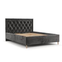 POLSTERBETT Lido 120/200 cm Anthrazit im Lotta Stoff - Anthrazit/Naturfarben, Holz/Holzwerkstoff (120/200cm) - AltaBeds