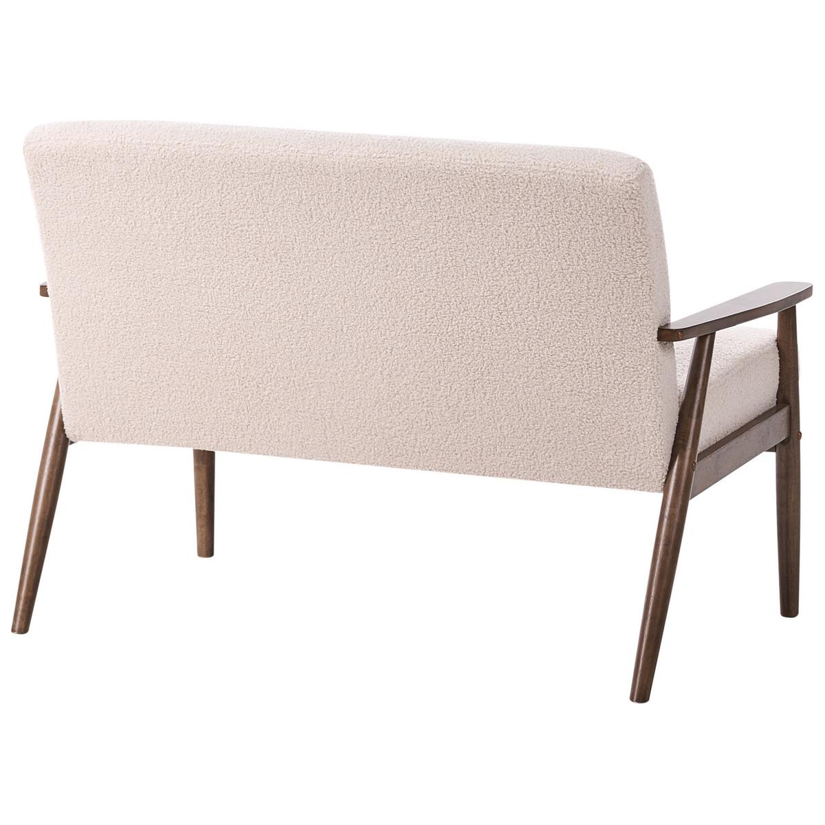 2-SITZER-SOFA Bouclé Dunkelbraun/Beige Esrum - Dunkelbraun, Textil (111/79/72cm) - Beliani