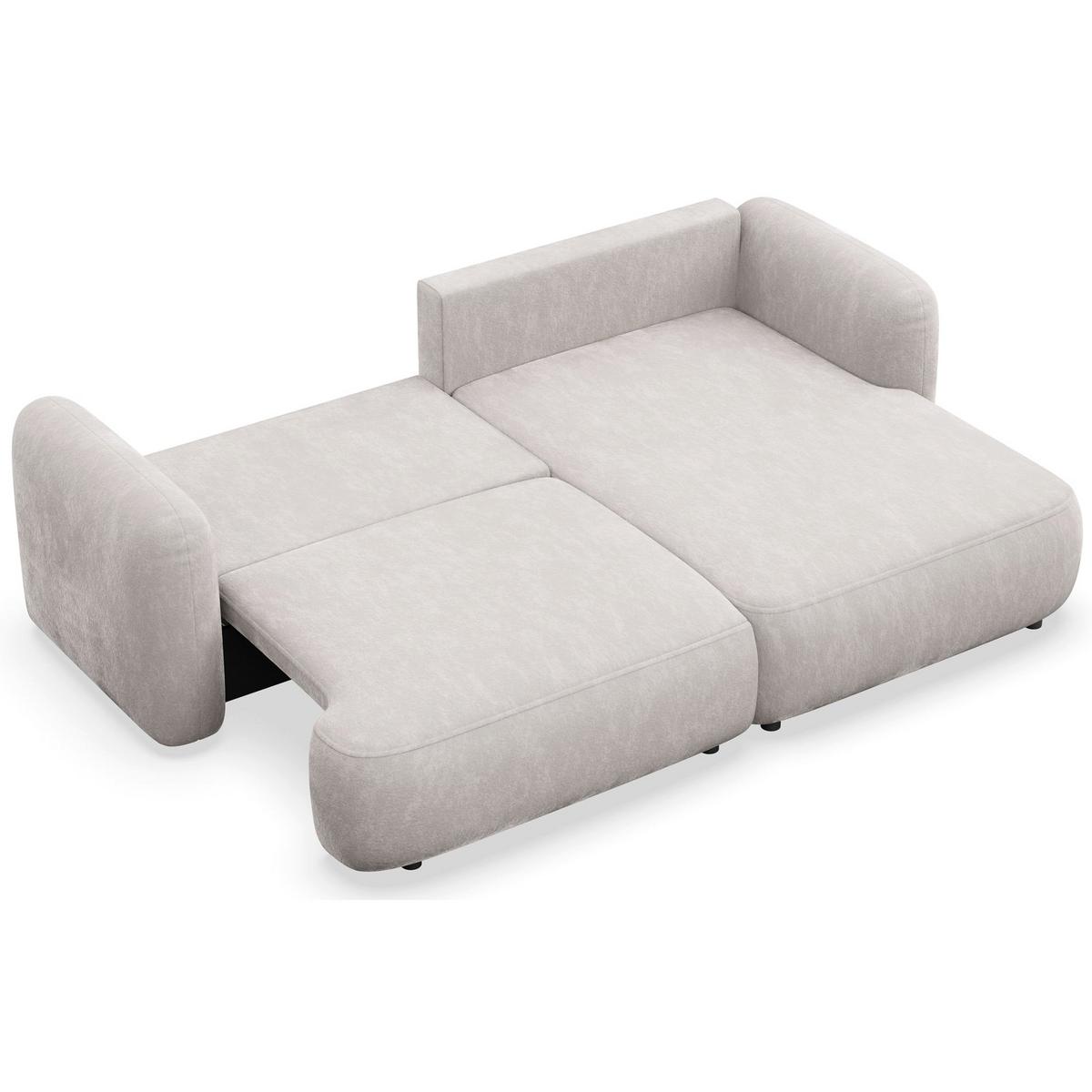 ECKSOFA Tvoya grau-beige Chenille - Taupe/Schwarz, Kunststoff/Textil (175/267cm) - Selsey
