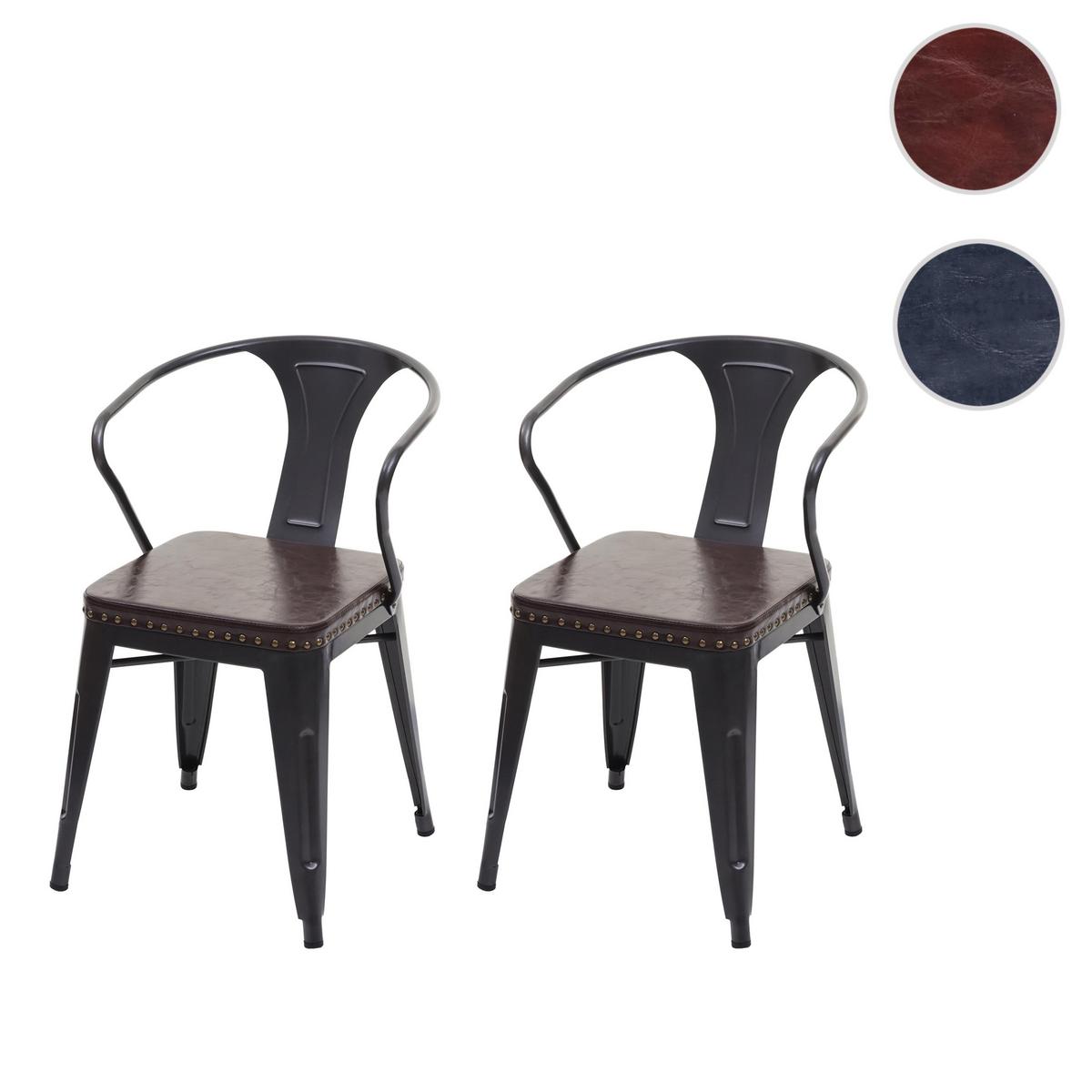 ESSZIMMERSTUHL H10D Braun 2er-Set - Braun, Metall (46/115/54cm) - MCW