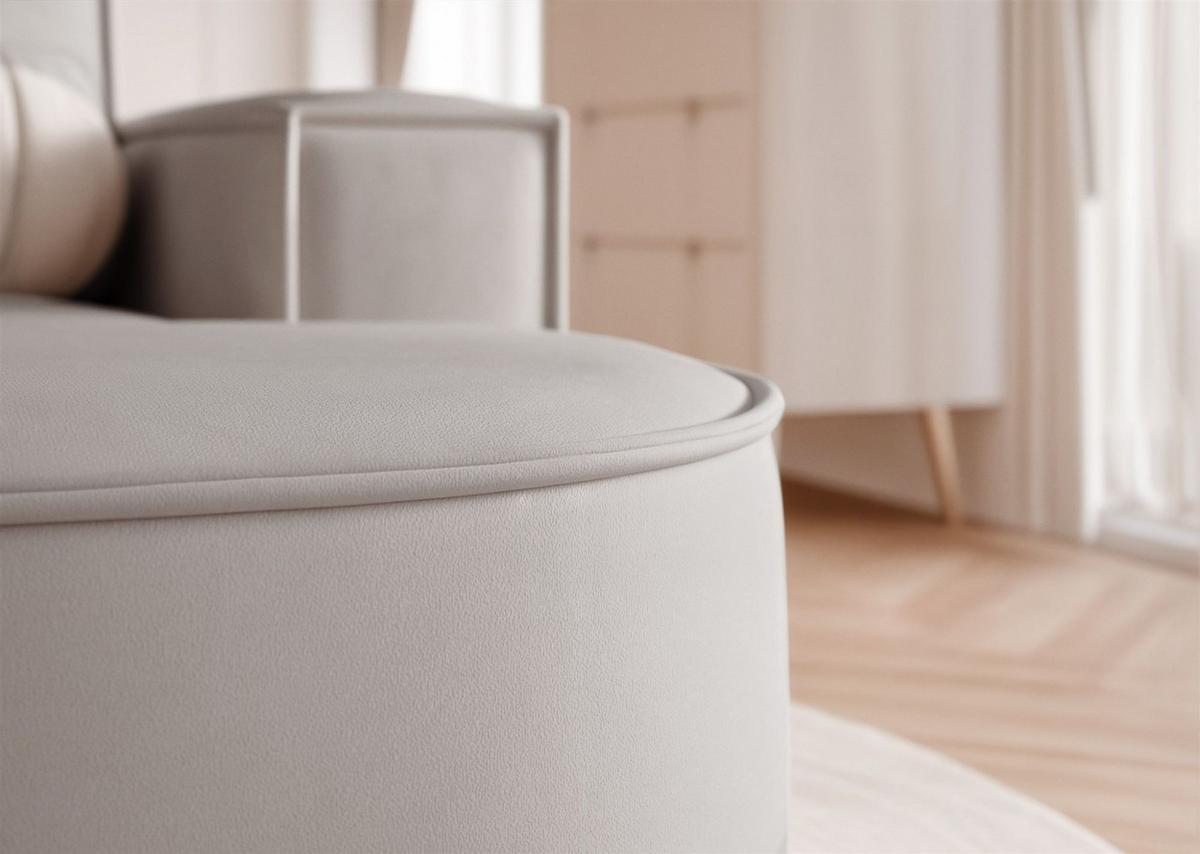 ECKSOFA Arlet In Stoff Riviera - Hellgrau, Holzwerkstoff/Textil (156/277cm) - Fun Möbel