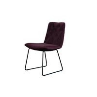STUHL NEW CHARME Violett Velvet (1er-Set) - Violett, Textil (52/87/66cm) - KAWOLA