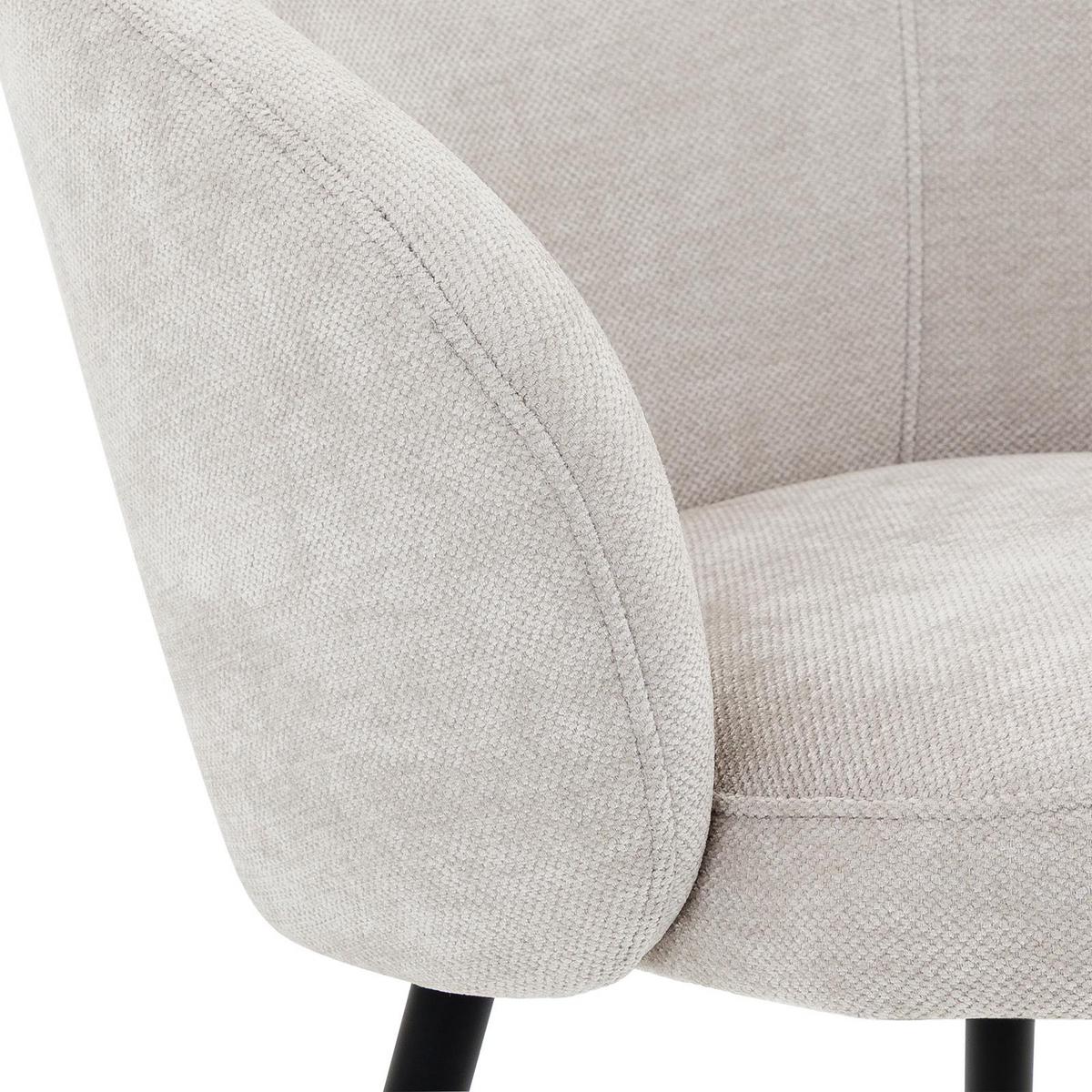 ESSZIMMERSTÜHLE KURSI 2er-Set grau - Grau, Textil (57/77/60cm) - IDIMEX