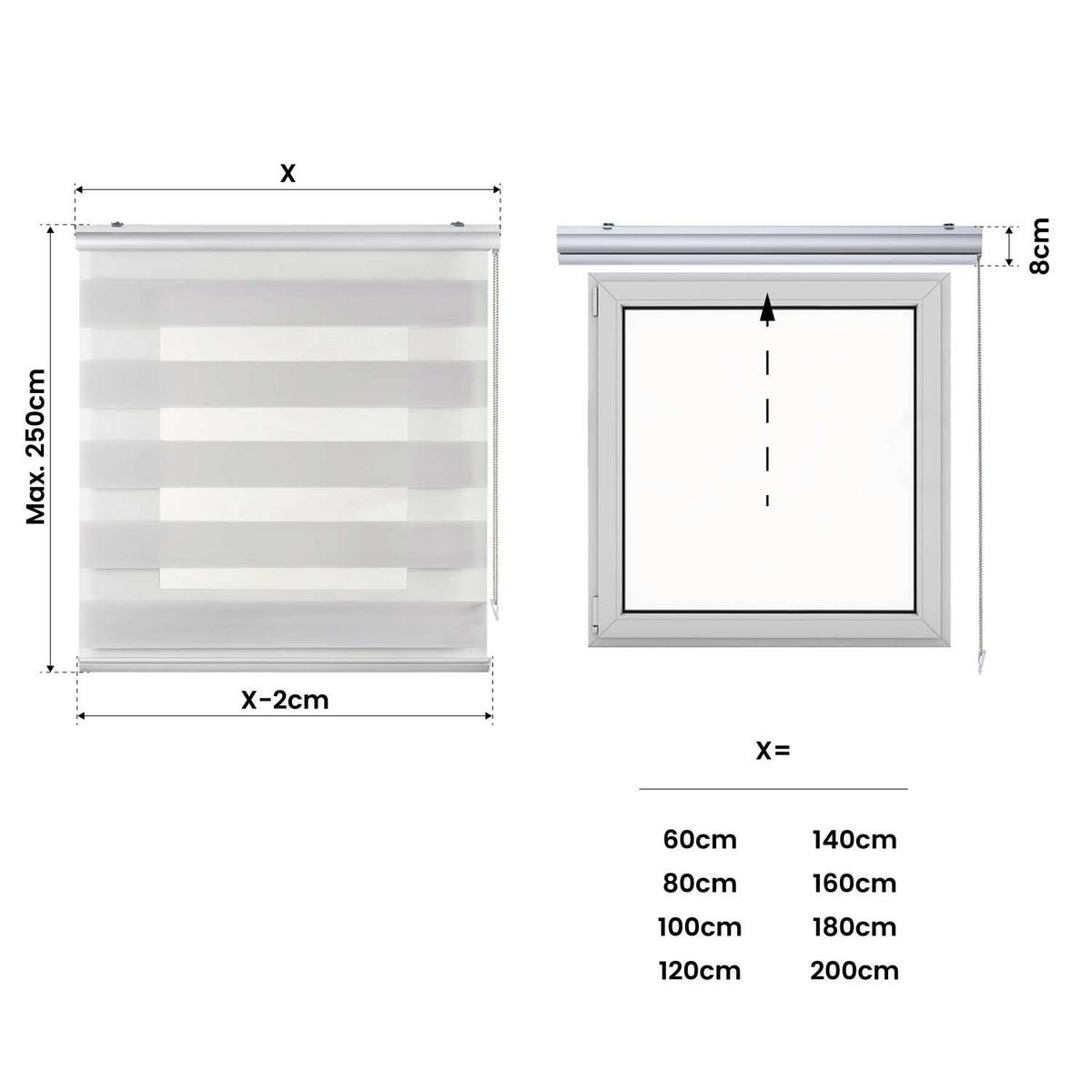 DOPPELROLLO Hellgrau 120x250 cm - Hellgrau, Kunststoff (120/250cm) - STORESDECO