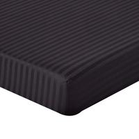 SPANNBETTLAKEN Damast gestreift, 100% Ägyptische Baumwolle - Schwarz, Textil (140/190cm) - Homescapes