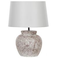 TISCHLAMPE Mareb 35/35/47 cm - Beige, Keramik (35/35/47cm) - Beliani