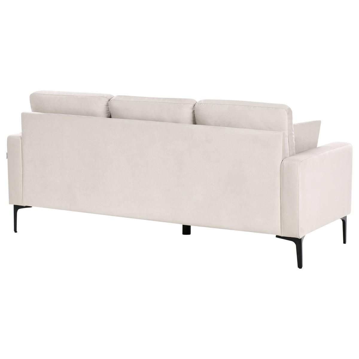 3-SITZER-SOFA Stoff Hellbeige Gavle - Beige, Textil (183/83/78cm) - Beliani