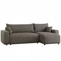 ECKSOFA Luna Mit Schlaffunktion - Grau, Holzwerkstoff/Textil (145/248cm) - Fun Möbel