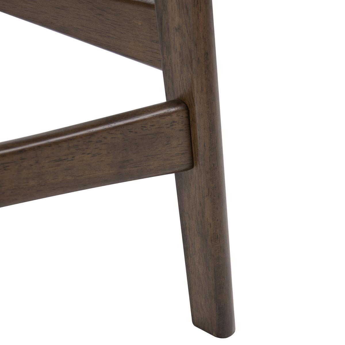 BARSTUHL 2er-Set Holz Cremeweiß/Braun Mayer - Weiß, Holz (54/96/62cm) - Beliani