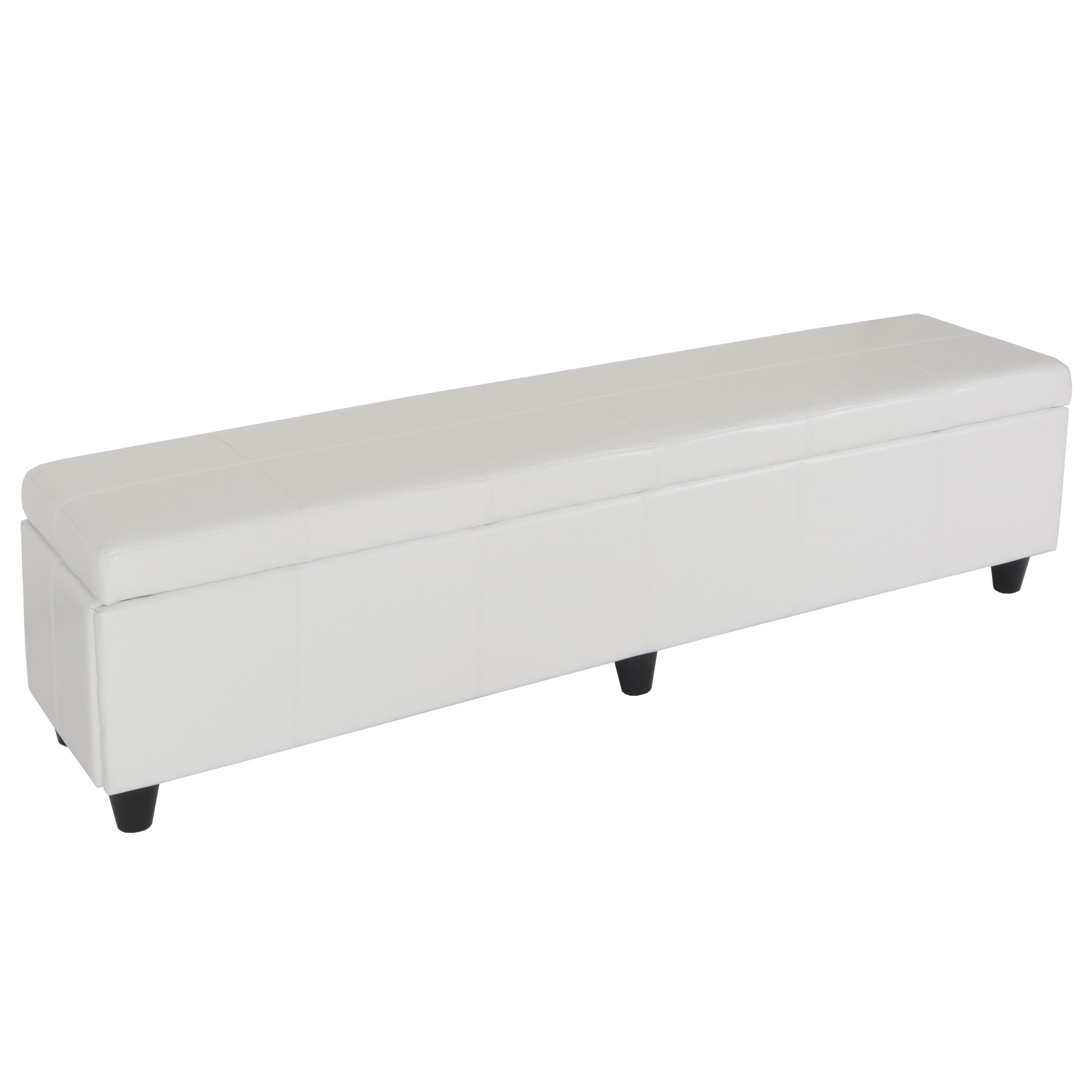 AUFBEWAHRUNGS-TRUHE XXL White - Weiß, Textil (180/45/45cm) - MCW
