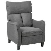 SESSEL grau manuell verstellbar Royston - Schwarz/Grau, Textil (68/108/73cm) - Beliani