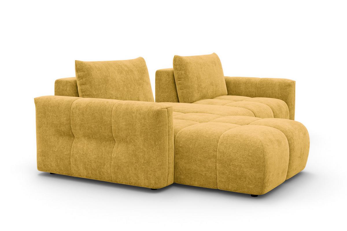 ECKSOFA VERONA 4-Sitzer LINKS, Gelb - Gelb/Schwarz, Holz/Textil (282/173cm) - Courtois Laville