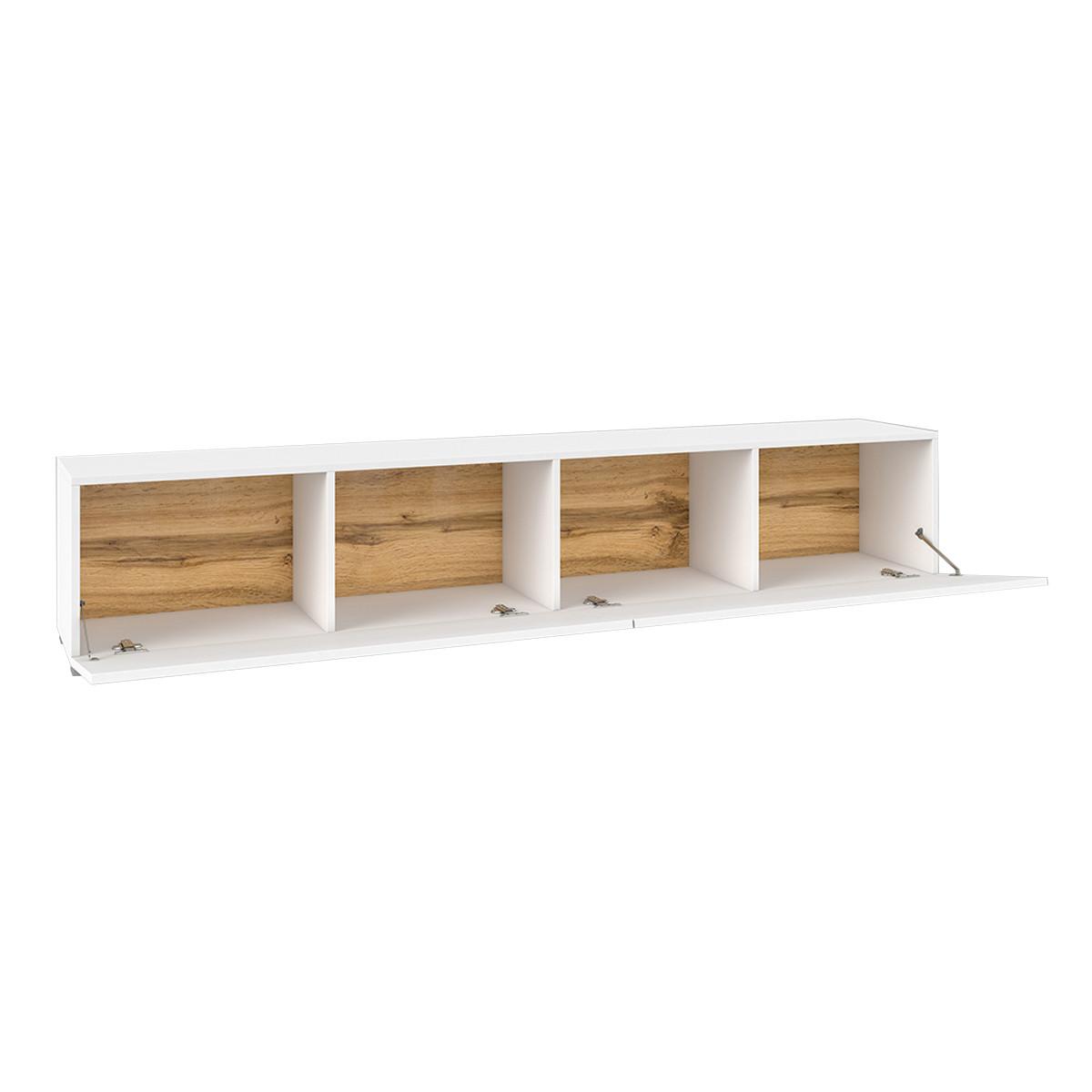 TV-MÖBEL Glora Weiß - Weiß, Holzwerkstoff (180/30/35cm) - Petits-meubles