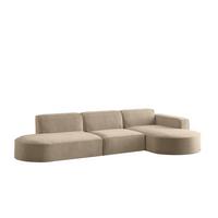 ECKSOFA Palma In Noel - Beige, Holzwerkstoff/Textil (296/165cm) - Fun Möbel
