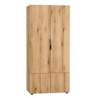 SCHRANK 4 Türen Soly Holz - Braun, Holzwerkstoff (90.4/198.5/56.1cm) - Petits-meubles