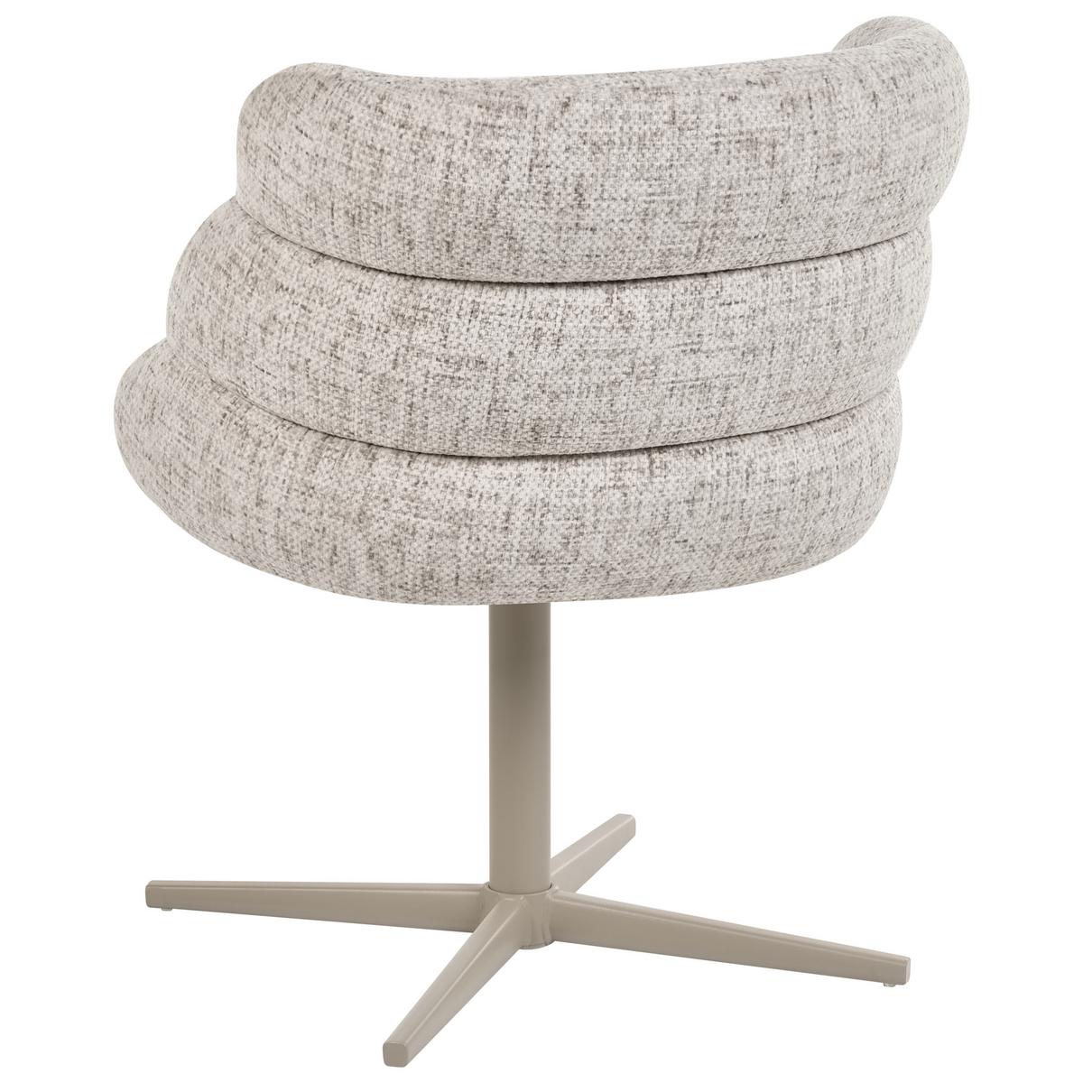 ESSZIMMERSTUHL drehbar Stoff Hellbeige Youngstown - Beige, Textil/Metall (59/78/63cm) - Beliani