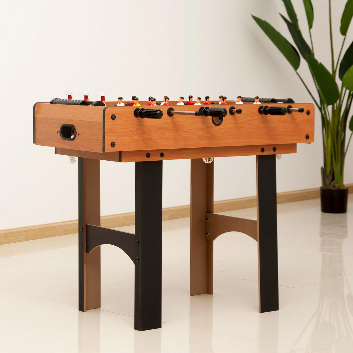 4-IN-1 Mini Multispieltisch mit Tischfußball Tischhockey Tischtennis Billard - Multicolor, Holzwerkstoff (78/92cm) - HOMCOM