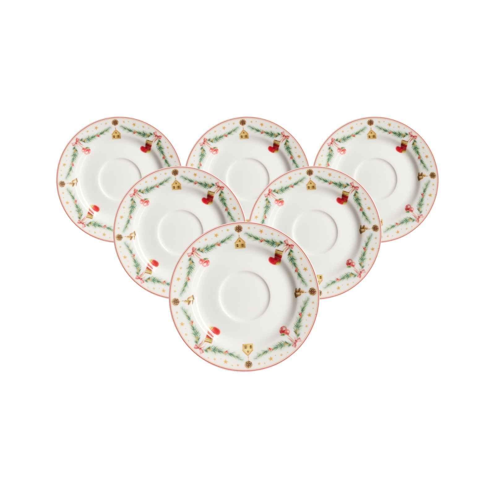 KAFFEEUNTERTASSEN Holly bunt ø 15,5 cm 6er Set - Multicolor, Keramik (15.5cm) - Ritzenhoff Breker