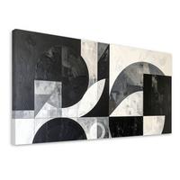 LEINWANDBILD 3D und geometrisch 80x40cm - Schwarz, Textil (80/40cm) - Feeby