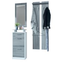 GARDEROBE Loret Front in Avola-Anthrazit - Anthrazit, Holzwerkstoff (140/200/23cm) - Vladon