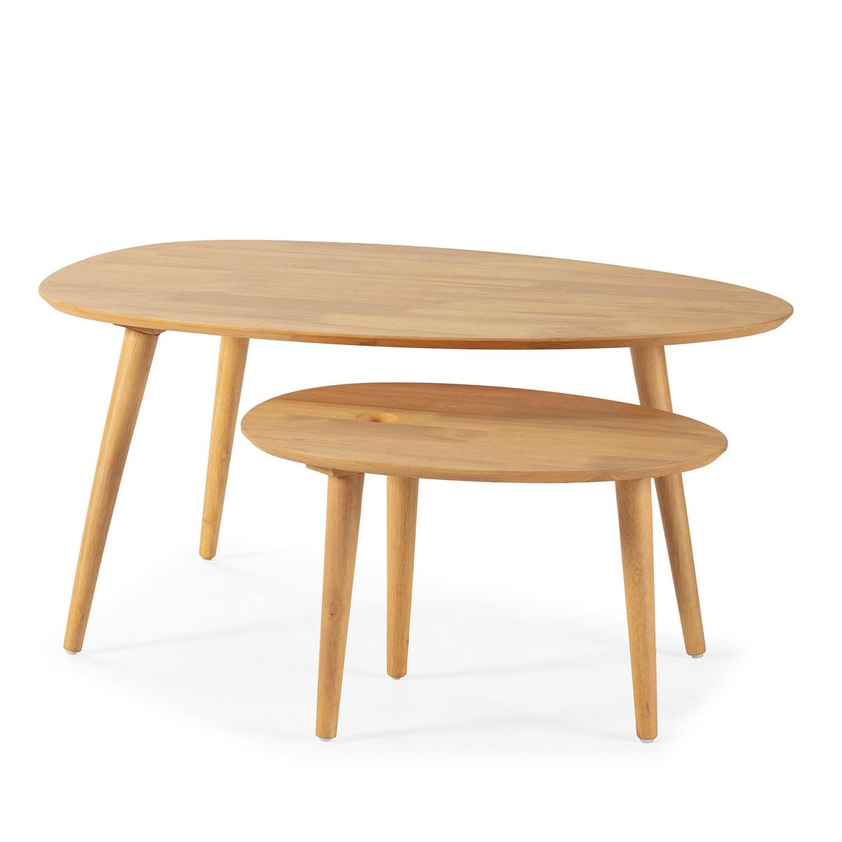 COUCH-/BEISTELLTISCH-SET Eclipse Eichenfarbe - Honigeiche, Holz (45/100/60cm) - VS Venta-stock