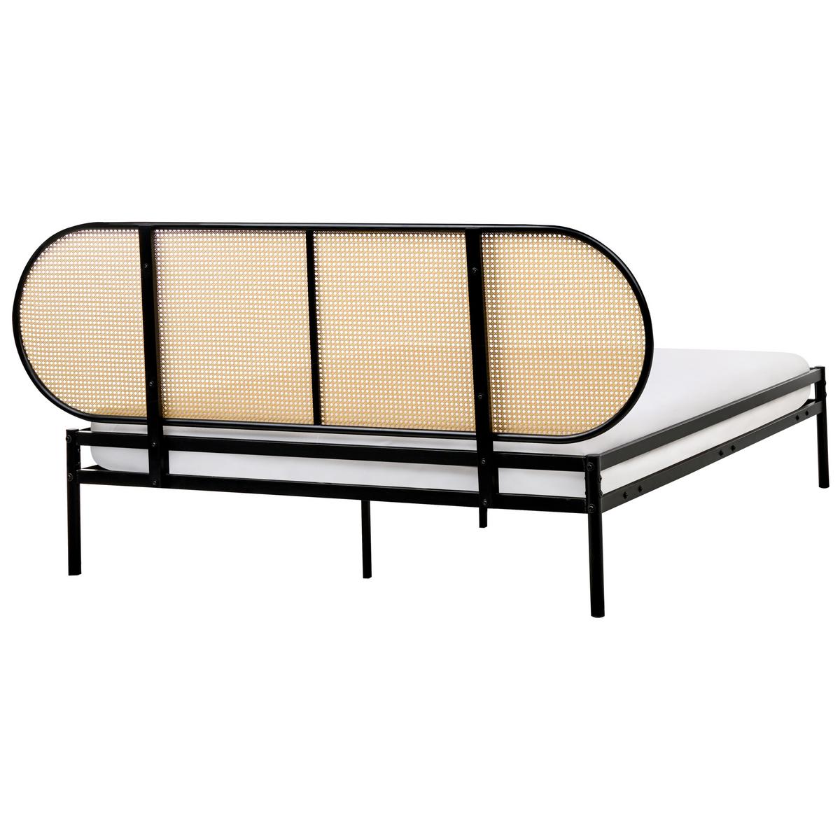 BETT mit Lattenrost 160/200 cm Eisen Hellbraun Boulin - Hellbraun, Metall (160/200cm) - Beliani