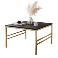 COUCHTISCH FORMA 60/60 cm Quadrat, Gold / Schwarz matt - Goldfarben/Schwarz, Metall (60/60/40cm) - Idohome
