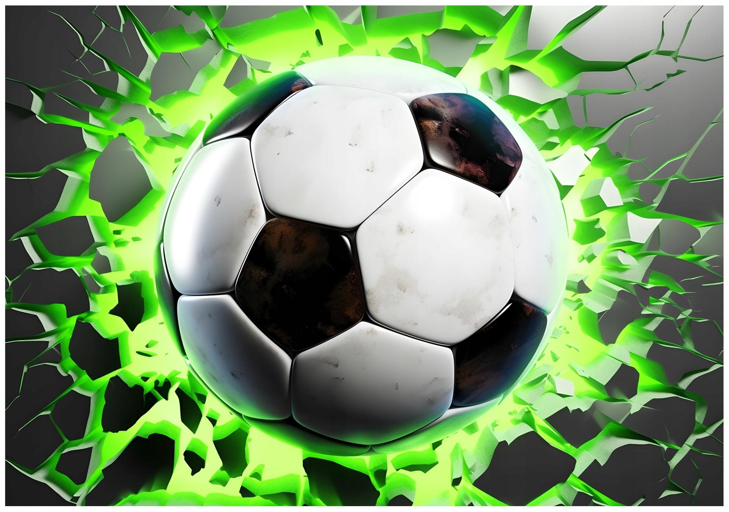 FOTOTAPETE Fußball Kinderzimmer Vliestapete Tapete 250x175 - Multicolor, Papier (250/175cm) - Wallarena