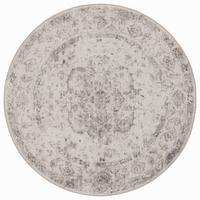 TEPPICH Kurzflor, waschbar, mit floralen Ornamenten, VERNANTE in Beige-Grau, Ø 200 cm - Beige, Textil (200/200cm) - KADIMA DESIGN
