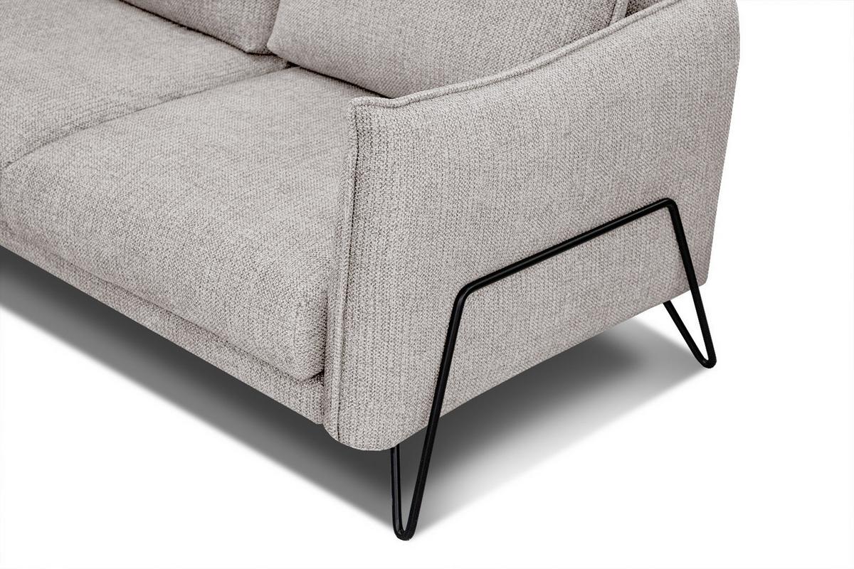 ECKSOFA HOSTEN 4-Sitzer, beige - Beige/Schwarz, Holzwerkstoff/Textil (269/158cm) - Wozimo