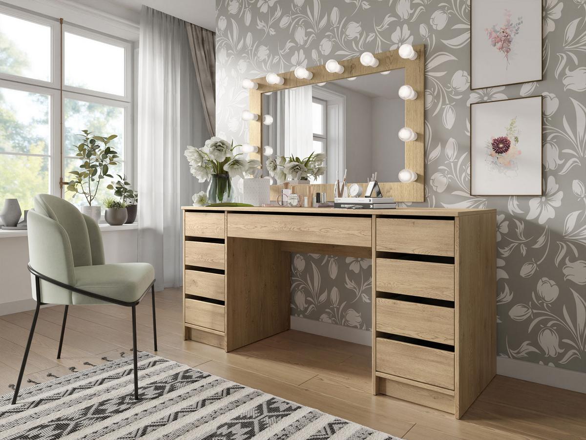 SCHREIBTISCH Ada Bis - Naturfarben, Holzwerkstoff (154/55/76cm) - MIRJAN24