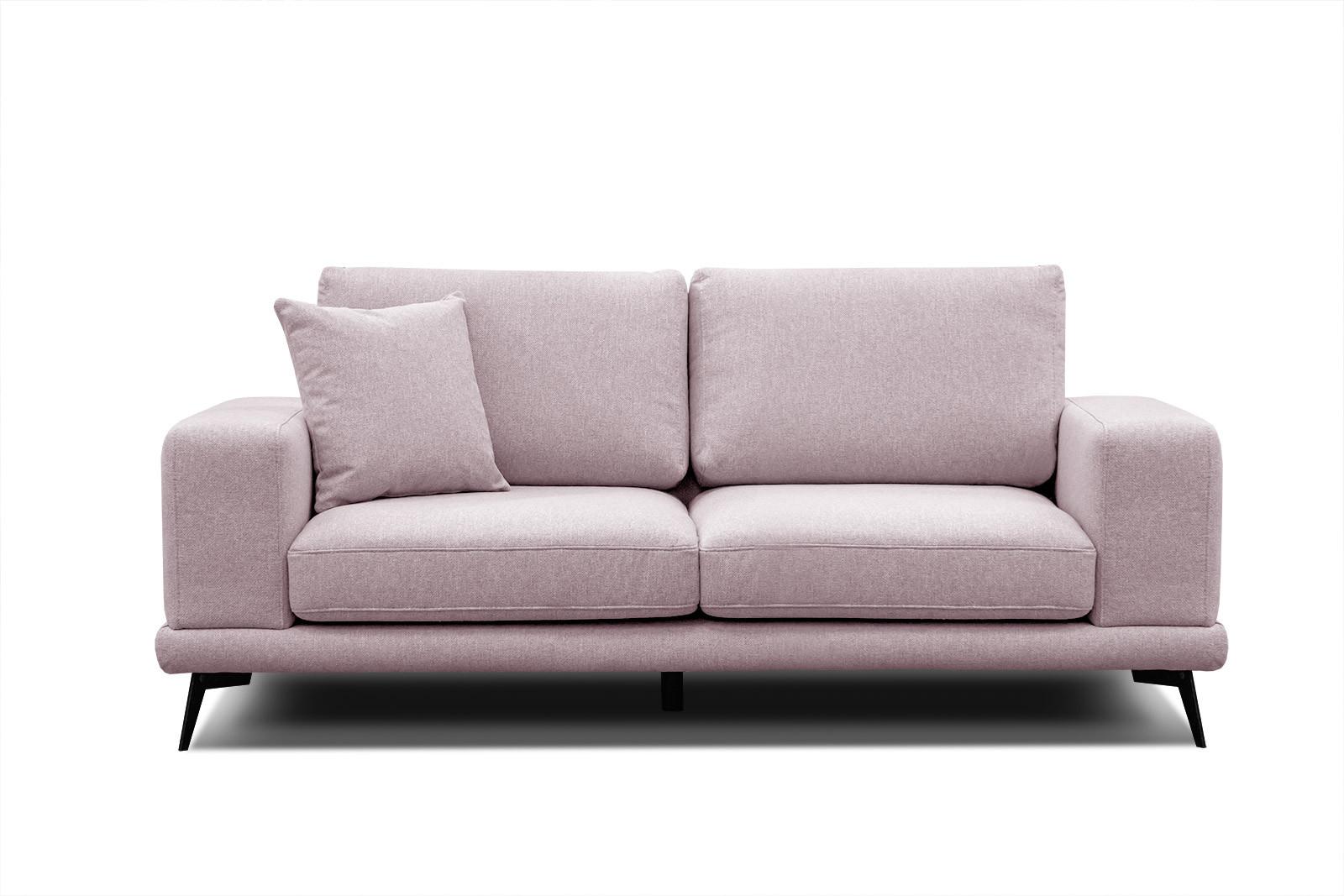 SOFA MEDIOLANE 2,5-Sitzer, rosa - Rosa, Holzwerkstoff/Textil (203/87/96cm) - Wozimo