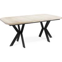 ESSTISCH Olivia ausziehbar rechteckig, Sonoma Eiche 200-280/100/76 - Schwarz/Sonoma Eiche, Holzwerkstoff/Metall (100/280/76cm) - WFL GROUP
