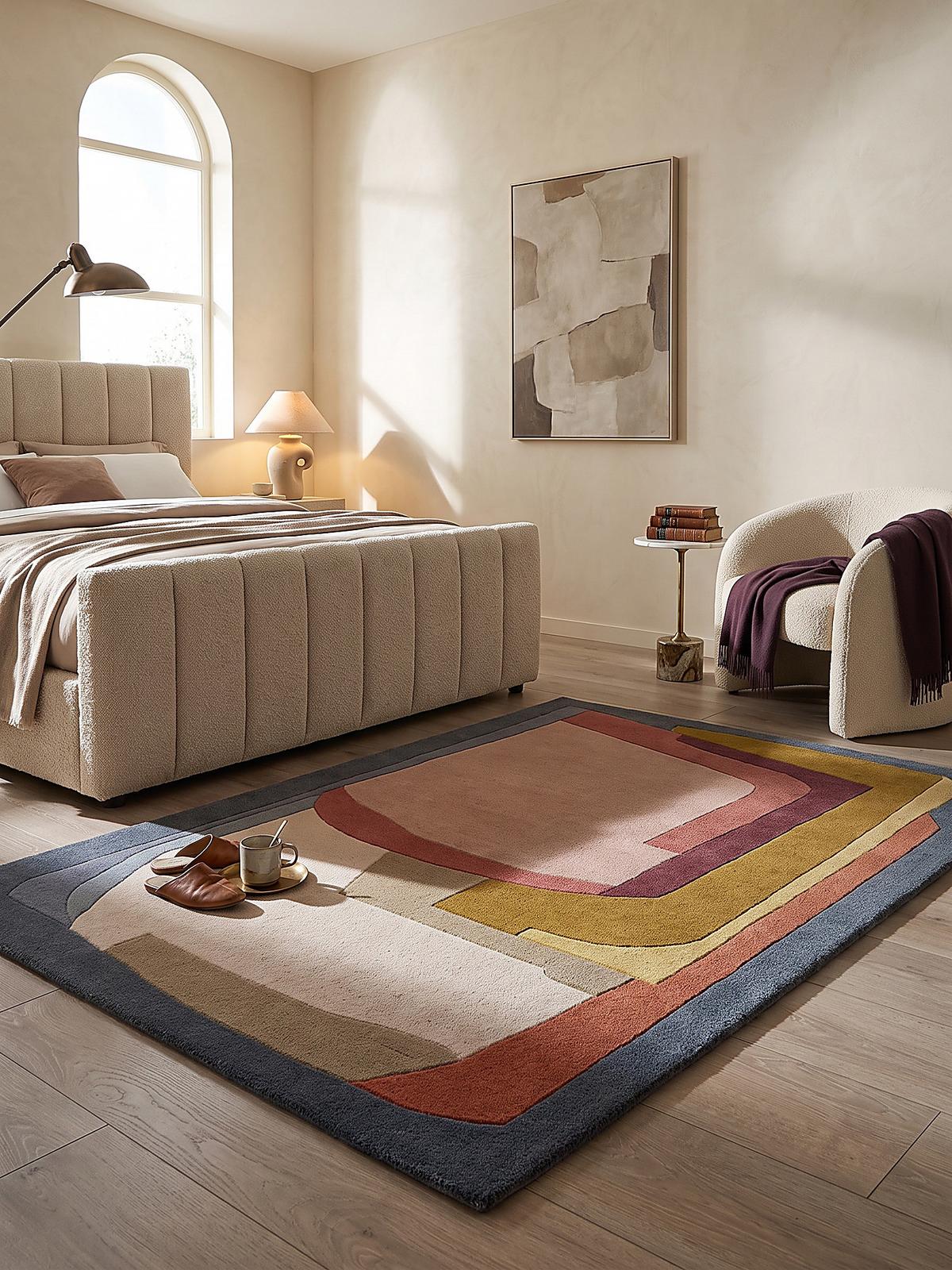 WOLLTEPPICH handgetuftet DIBBIN, Farbblöcke, Multi, 160 x 230 cm - Multicolor, Textil (160/230cm) - KADIMA DESIGN