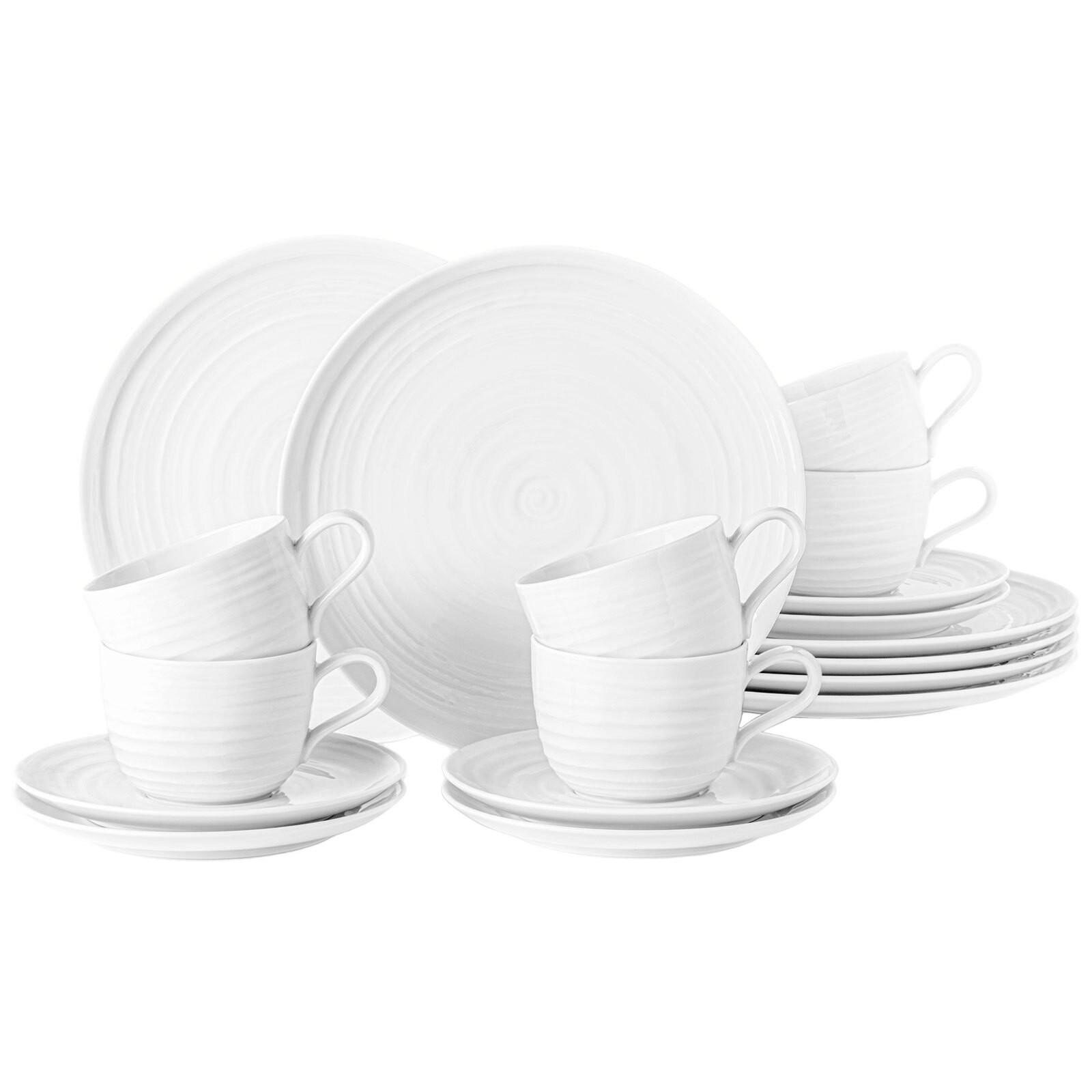 KAFFEESERVICE Terra Uni weiß 18-tlg. - Weiß, Keramik (24/18.1/43cm) - Seltmann Weiden