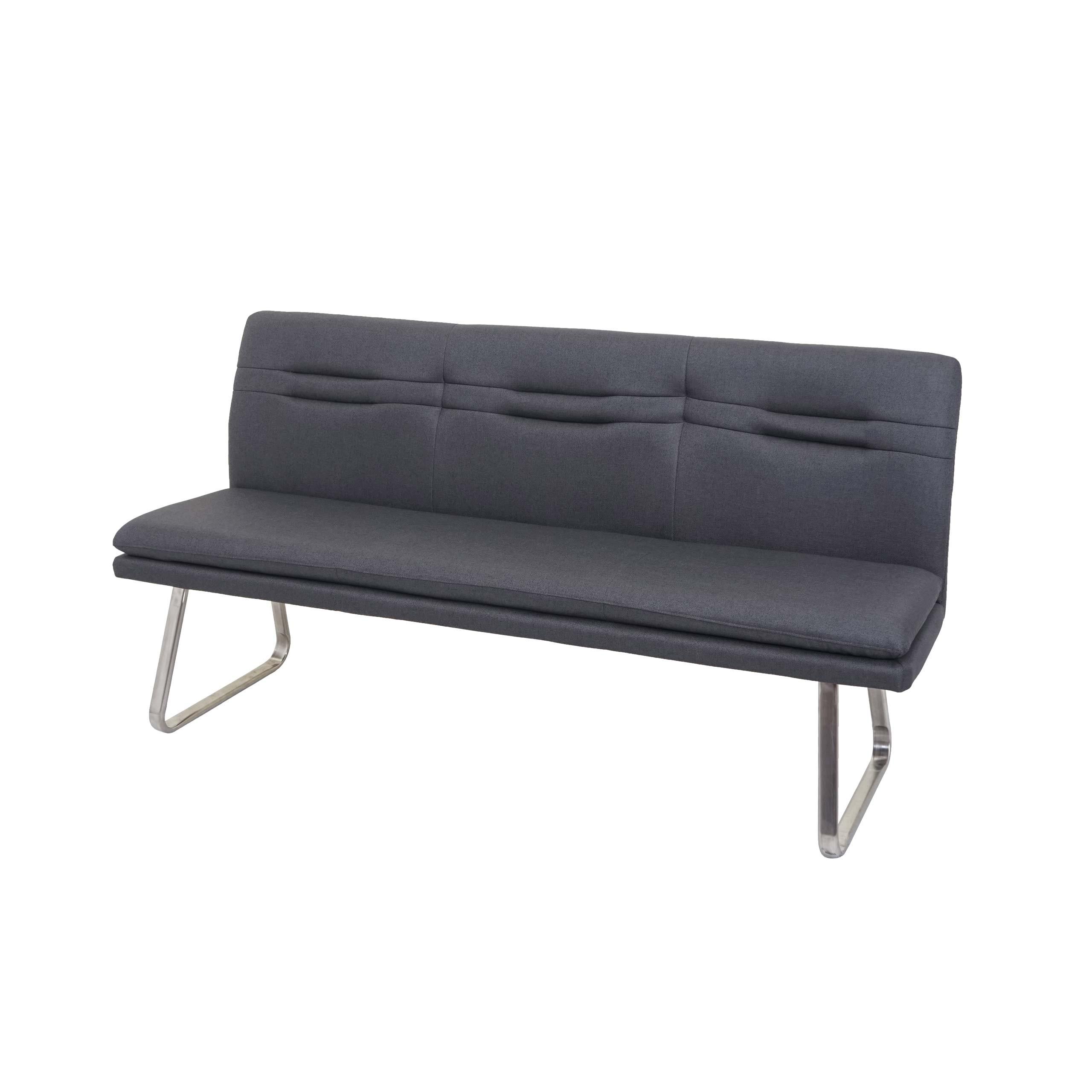 SITZBANK Grau, Silber - Silberfarben/Grau, Textil (180/90/59cm) - MCW