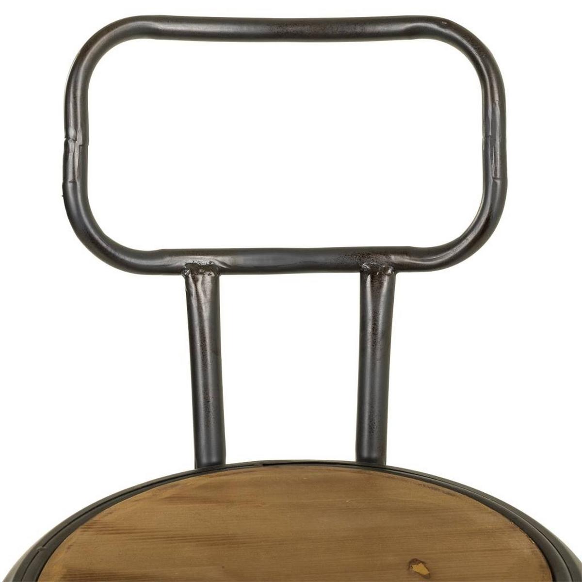 BARHOCKER aus Metall und Holz, braun, 42x54x92cm - Multicolor, Metall (42/92/54cm) - Wanderlust