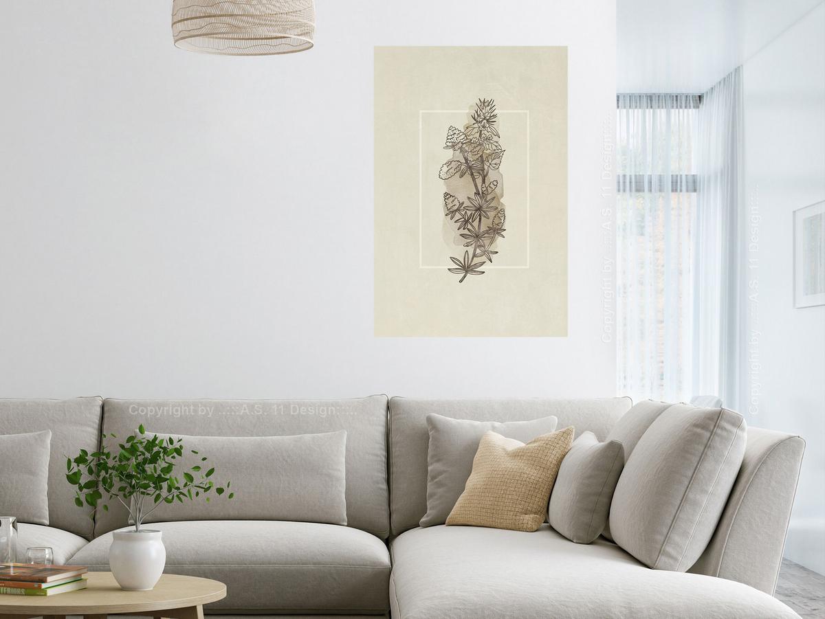KUNSTDRUCK Beige 40/60 cm - Beige/Braun, Textil (40/60cm) - KUNSTLOFT
