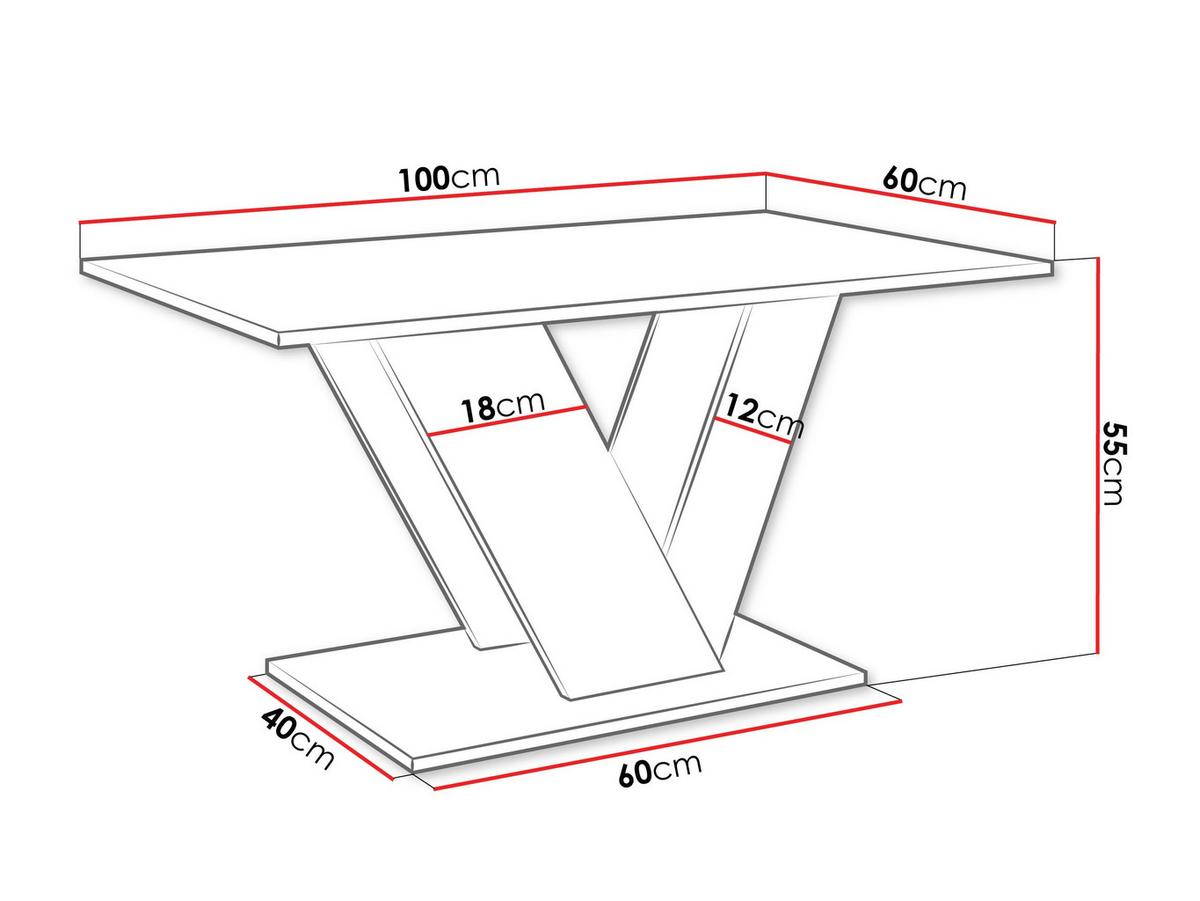 COUCHTISCH Dubai - Weiß, Holzwerkstoff (60/100/55cm) - MIRJAN24
